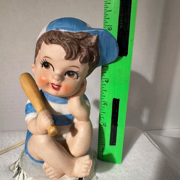 Aladdin Giftware, L.A. Calif. Vintage Ceramic Baseball Boy Night Light Lamp Rare - Picture 16 of 16